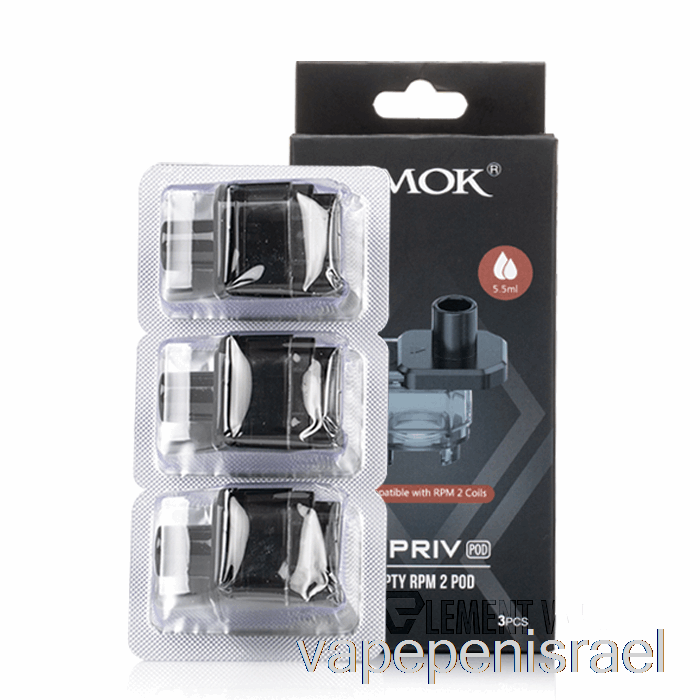 תרמילים להחלפה חד פעמיים Vape Israel Smok G-priv [rpm2] 5.5ml Pods G-priv